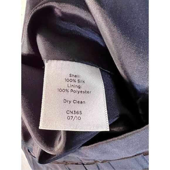 TALBOTS PETITE BLACK 100% SILK ALL AROUND PLEATED SKIRT TALBOTS 10P $139 NWT - Picture 5 of 9